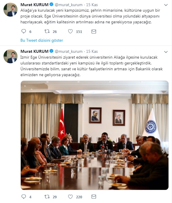 ÇEVRE VE ŞEHİRCİLİK BAKANI MURAT KURUM'DAN ALİAĞA AÇIKLAMASI