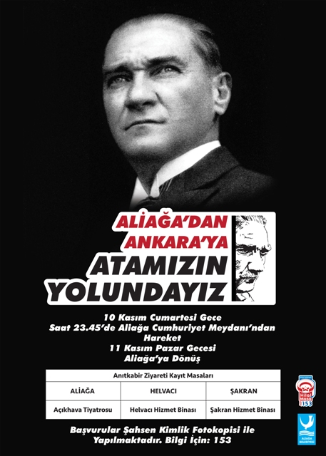 ALİAĞA BELEDİYESİ BİN KİŞİYİ ANITKABİR'E GÖTÜRECEK