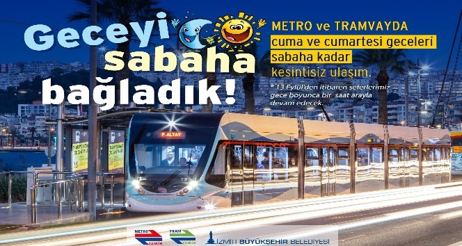 Metro ve tramvayda "cumadan pazara" kesintisiz sefer dönemi