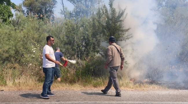 Selçuk'ta bir yangın daha: İlk müdahale vatandaşlardan