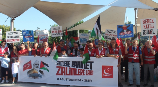 Saadet Partisi'nden "Şehitlere rahmet, zalimlere lanet" eylemi