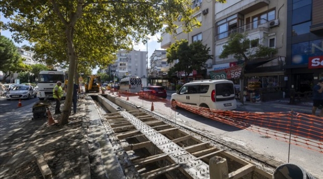 Girne Caddesi'ndeki yağmur suyu mazgalları yenileniyor