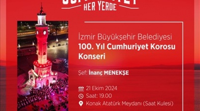 Cumhuriyet Bayramı'na özel 100. Yıl Cumhuriyet Korosu konseri 