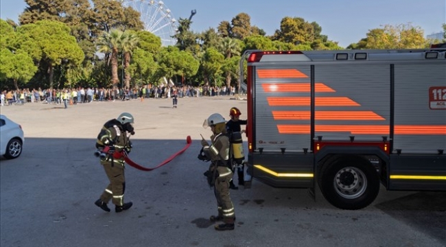 İzmir Büyükşehir Belediyesi'nde yangın tatbikatı