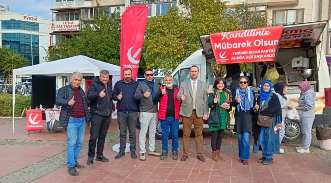 Yeniden Refah Partisi Aliağa İlçe Başkanlığı'ndan Regaip Kandili'nde Lokma İkramı