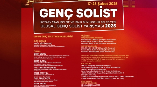 Genç opera sanatçıları Ulusal Genç Solist Yarışması'nda mücadele edecek