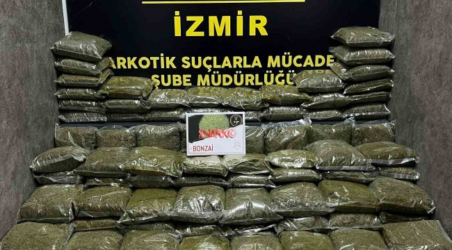 İzmir'de bir adreste 102 kilo 50 gram uyuşturucu ele geçirildi