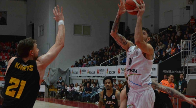 Türkiye Sigorta Basketbol Süper Ligi: Aliağa Petkimspor: 77 - Mersin Spor: 85