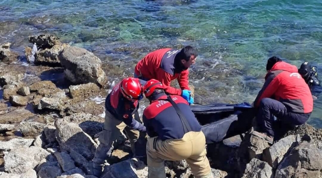 Denize düşen araç içinde bir kişi hayatını kaybetti